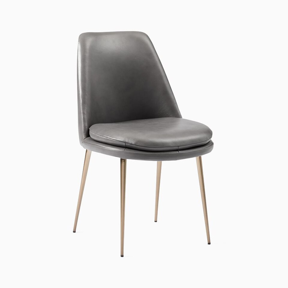 Finley LowBack Leather Dining Chair West Elm UK